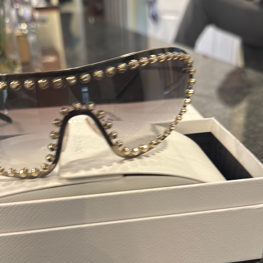 Rare Prada Studded Brown Sunglasses - Picture 8 of 9